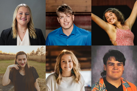 square headshots of 6 youth